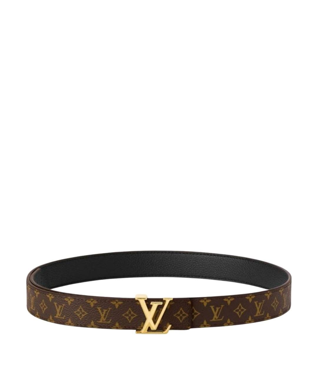 LOUIS VUITTON Коричневый кожаный ремень, фото 1