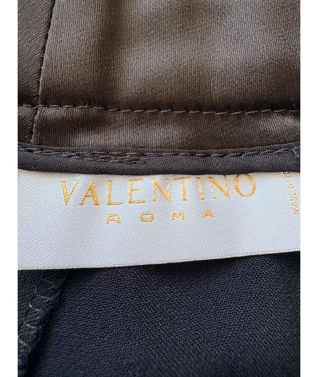 VALENTINO Черные вискозные прямые брюки, фото 4