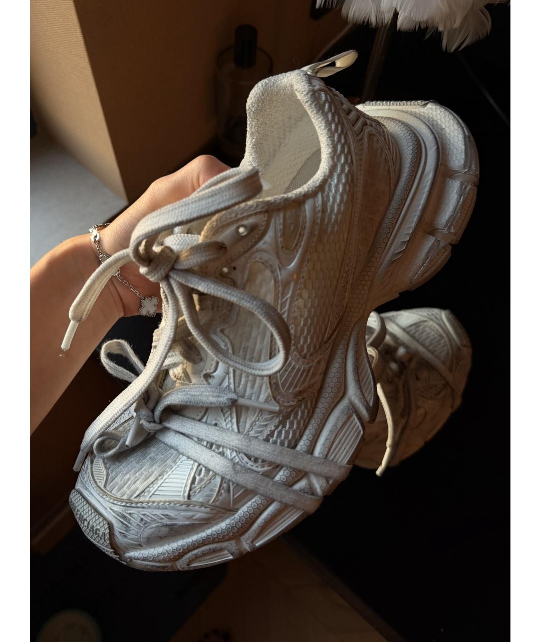 BALENCIAGA Белые текстильные кроссовки, фото 4