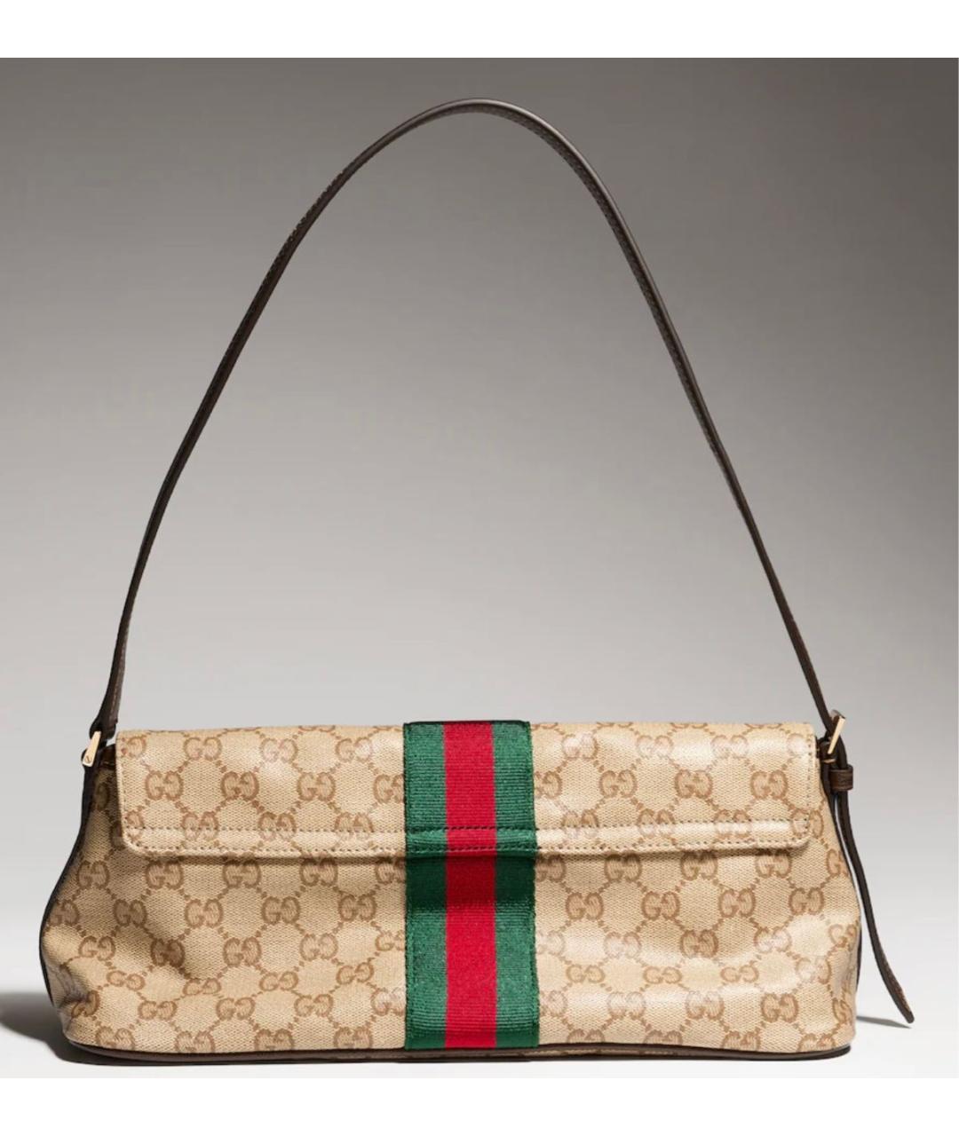 GUCCI Бежевая сумка с короткими ручками, фото 5