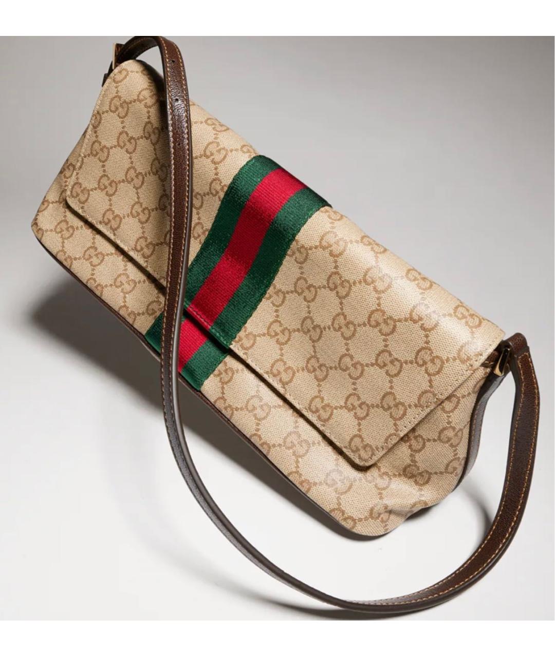 GUCCI Бежевая сумка с короткими ручками, фото 2