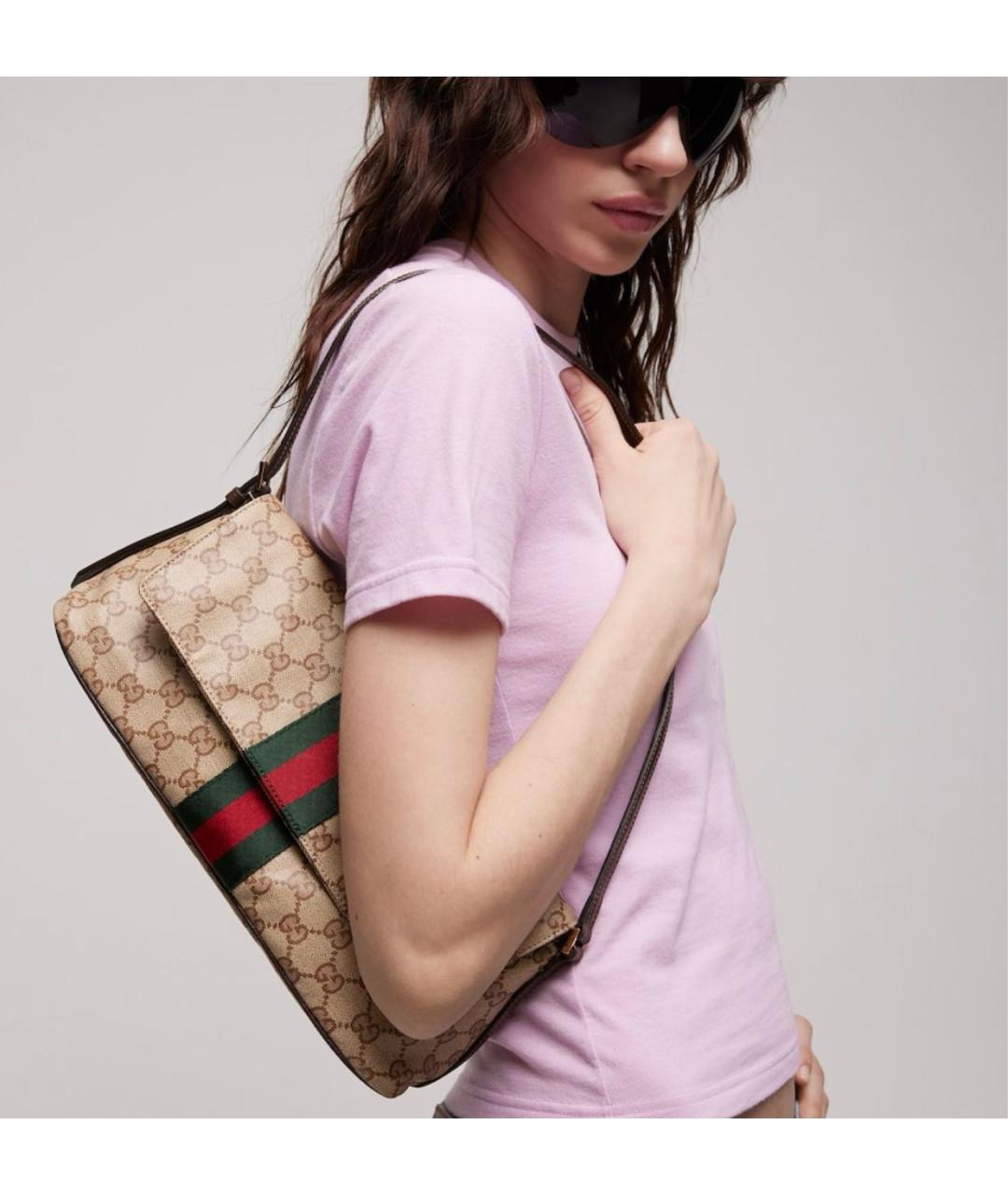GUCCI Бежевая сумка с короткими ручками, фото 3