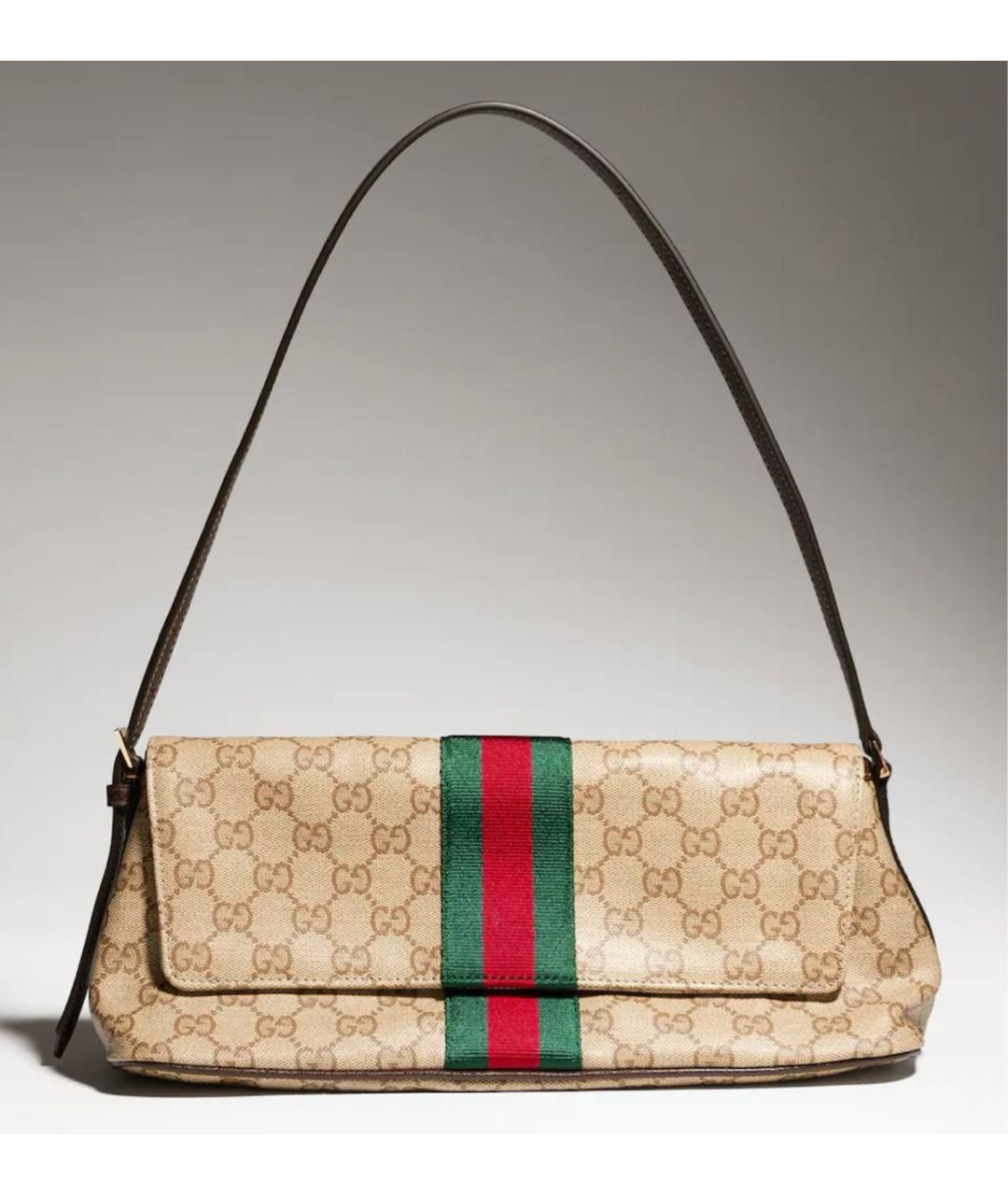 GUCCI Бежевая сумка с короткими ручками, фото 6