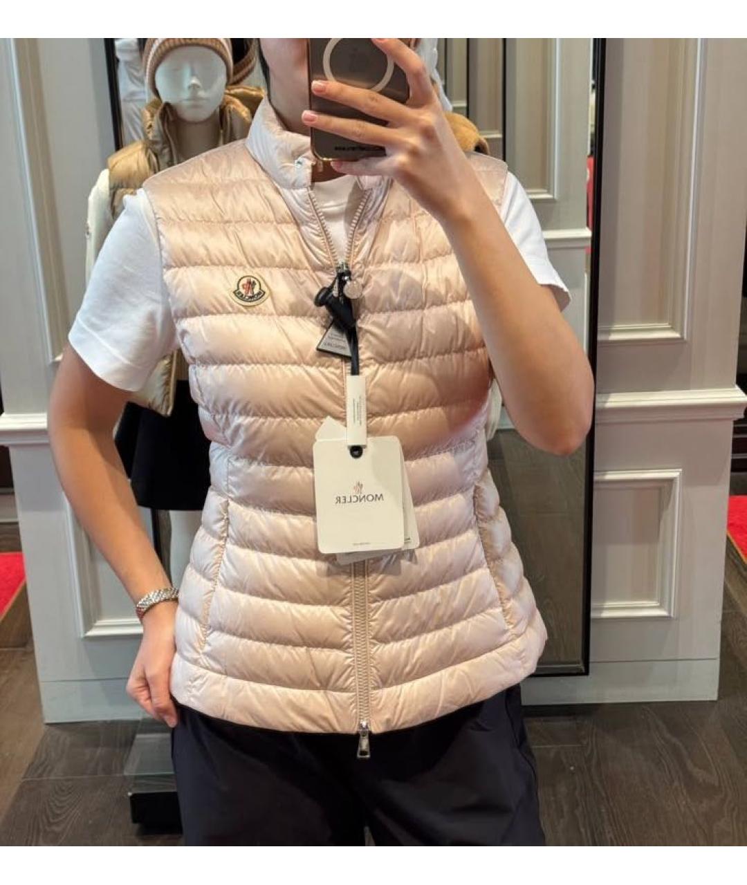 MONCLER Розовый жилет, фото 3