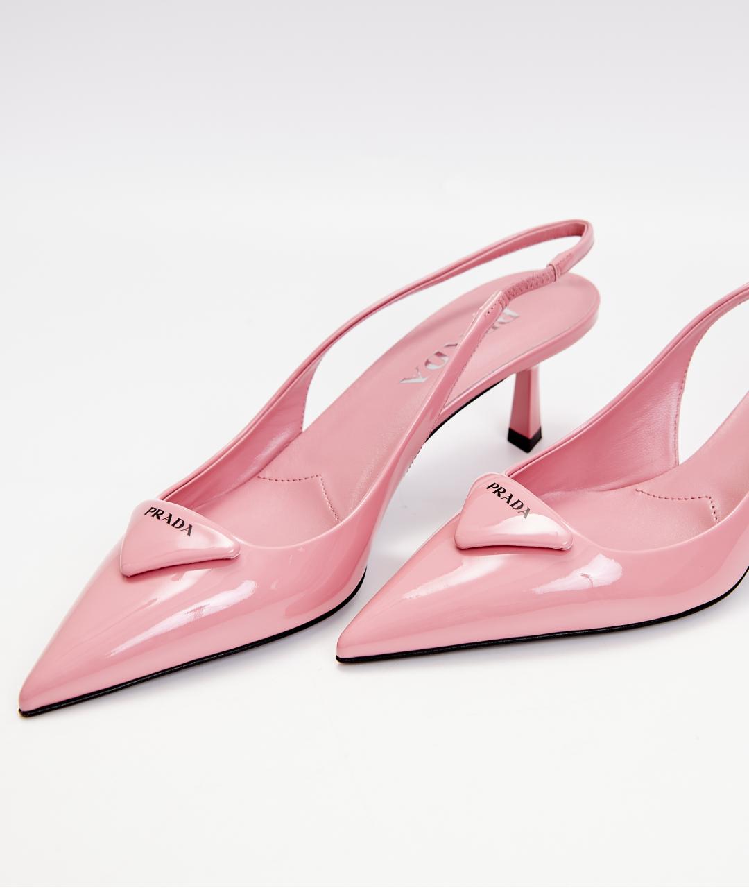 PRADA Розовые кожаные туфли, фото 5