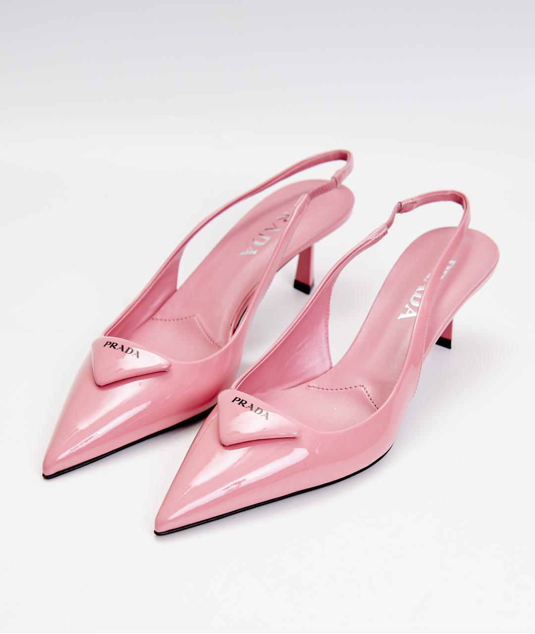 PRADA Розовые кожаные туфли, фото 2