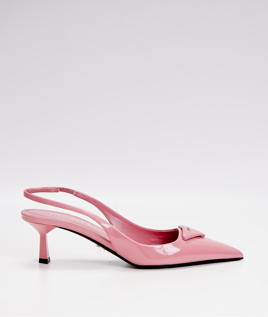 PRADA Розовые кожаные туфли, фото 6