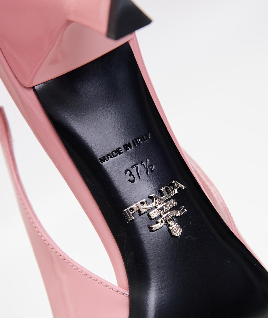 PRADA Розовые кожаные туфли, фото 4