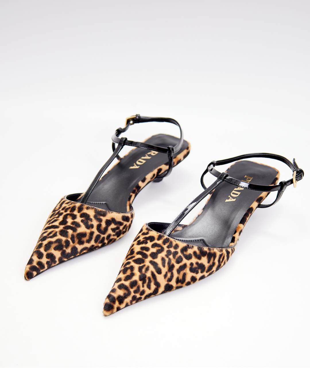 PRADA Коричневые кожаные туфли, фото 2