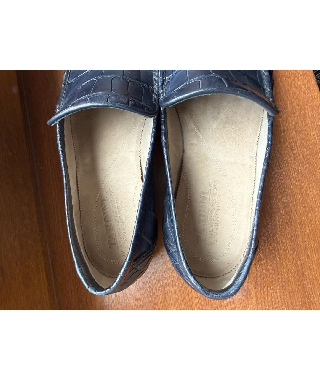 TARDINI Темно-синие туфли из экзотической кожи, фото 7
