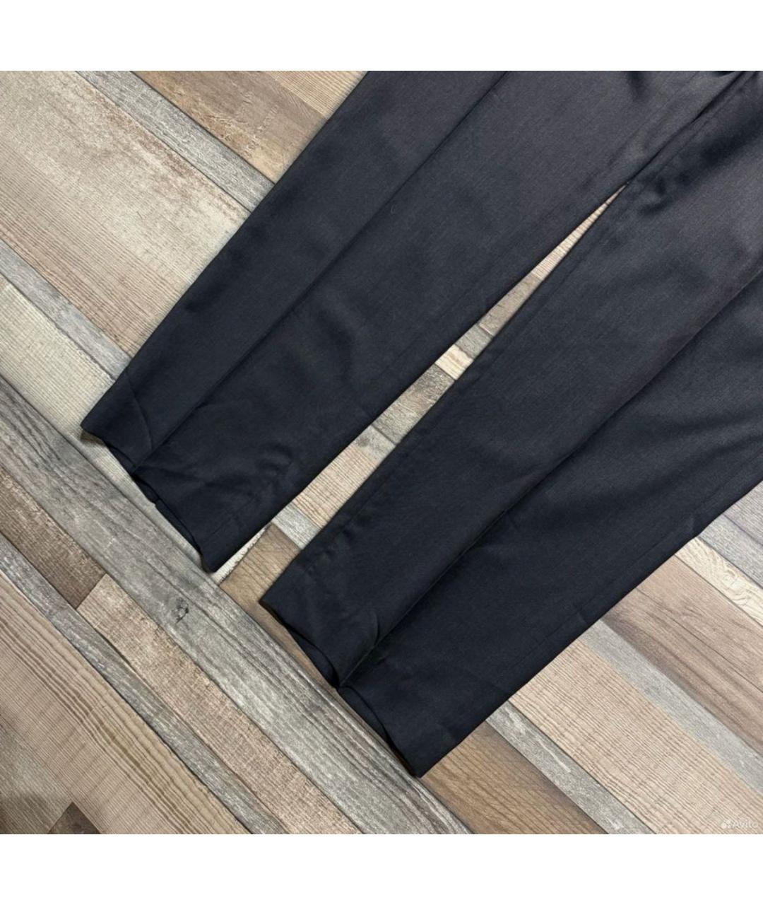 POLO RALPH LAUREN Антрацитовые шерстяные классические брюки, фото 5