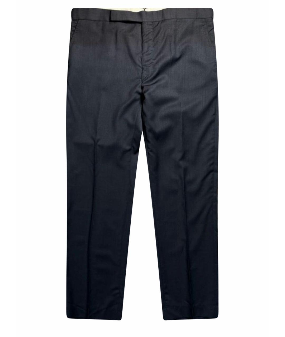 POLO RALPH LAUREN Антрацитовые шерстяные классические брюки, фото 1