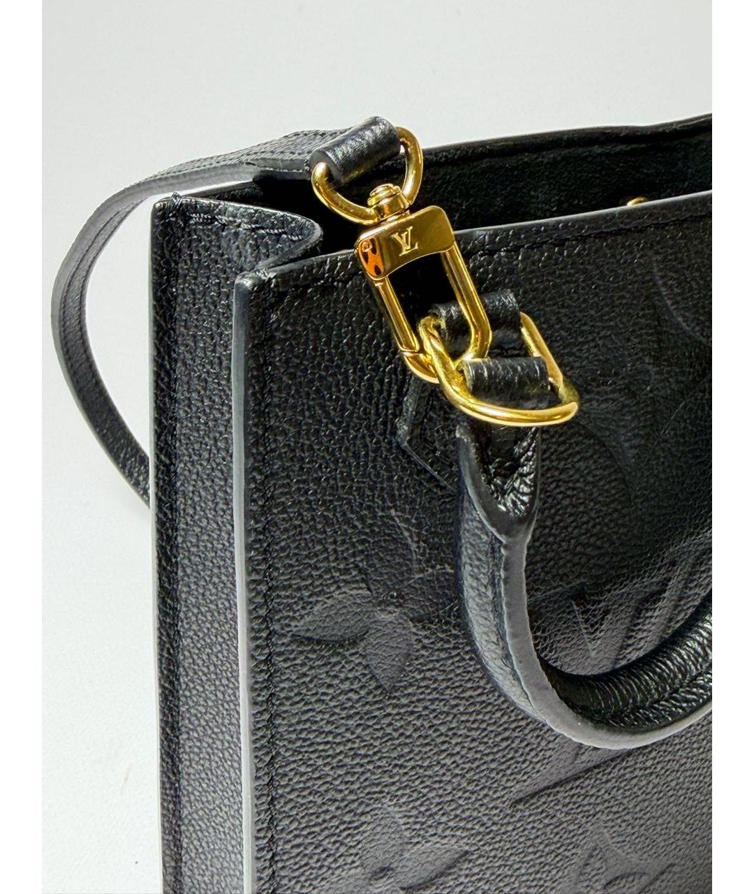 LOUIS VUITTON Черная кожаная сумка через плечо, фото 6