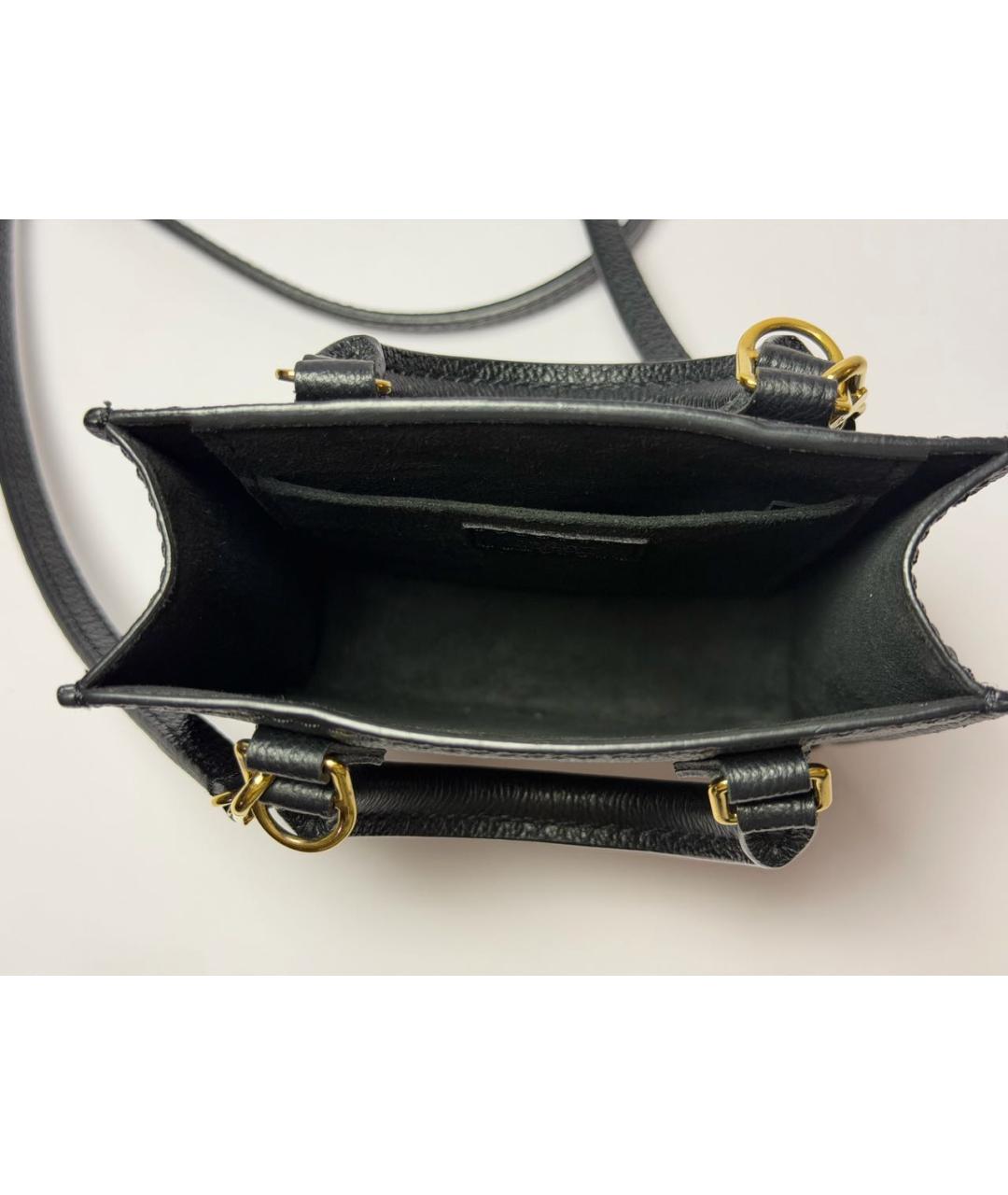 LOUIS VUITTON Черная кожаная сумка через плечо, фото 4