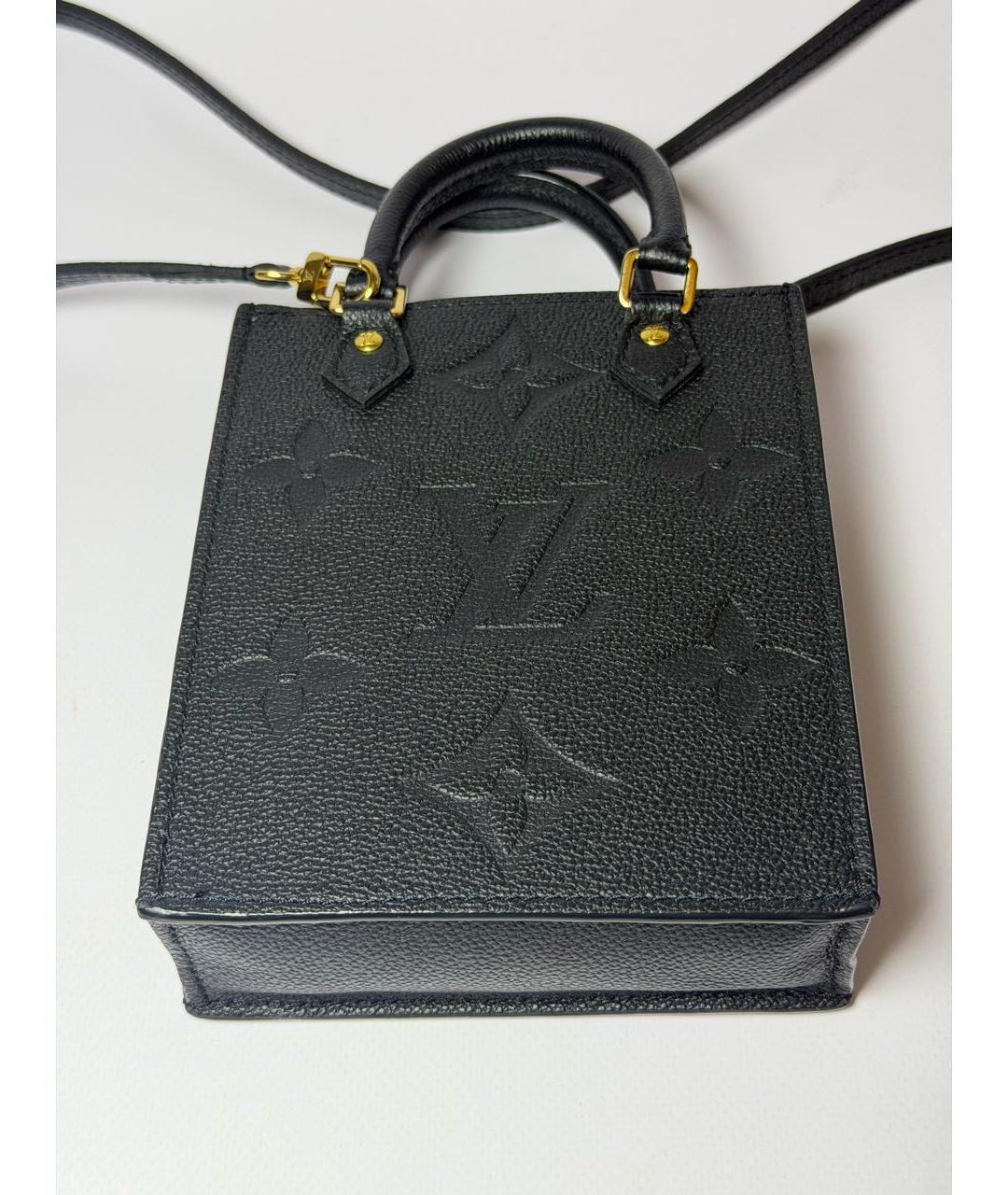 LOUIS VUITTON Черная кожаная сумка через плечо, фото 7