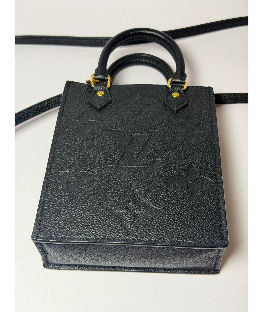 LOUIS VUITTON Черная кожаная сумка через плечо, фото 8