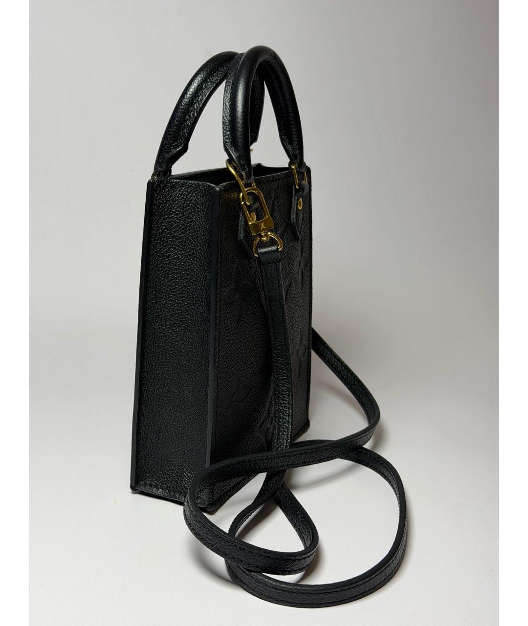 LOUIS VUITTON Черная кожаная сумка через плечо, фото 2