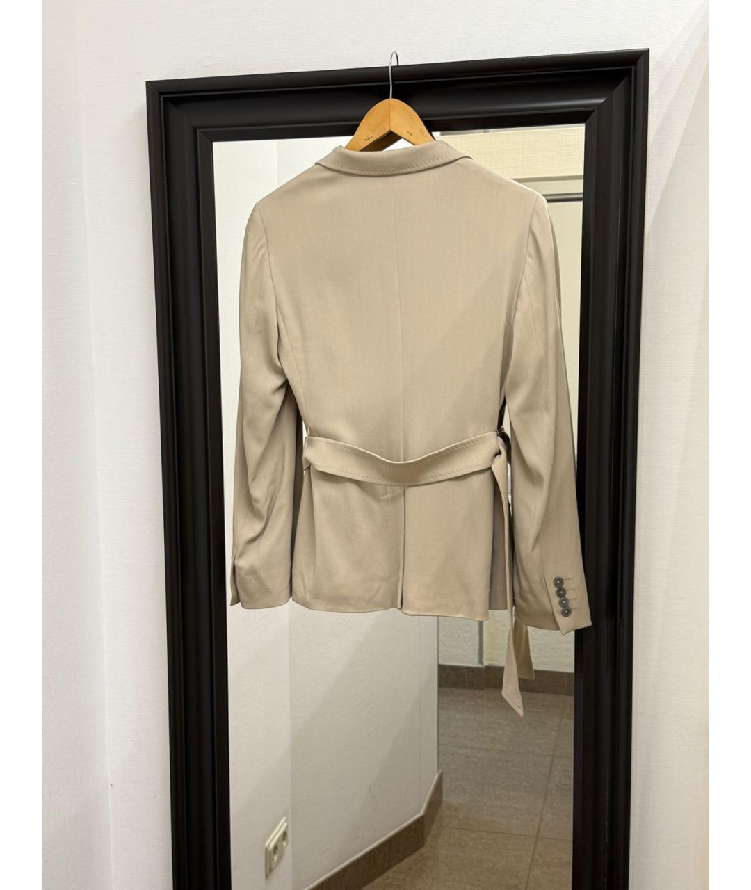 MAX MARA Бежевый жакет/пиджак, фото 2