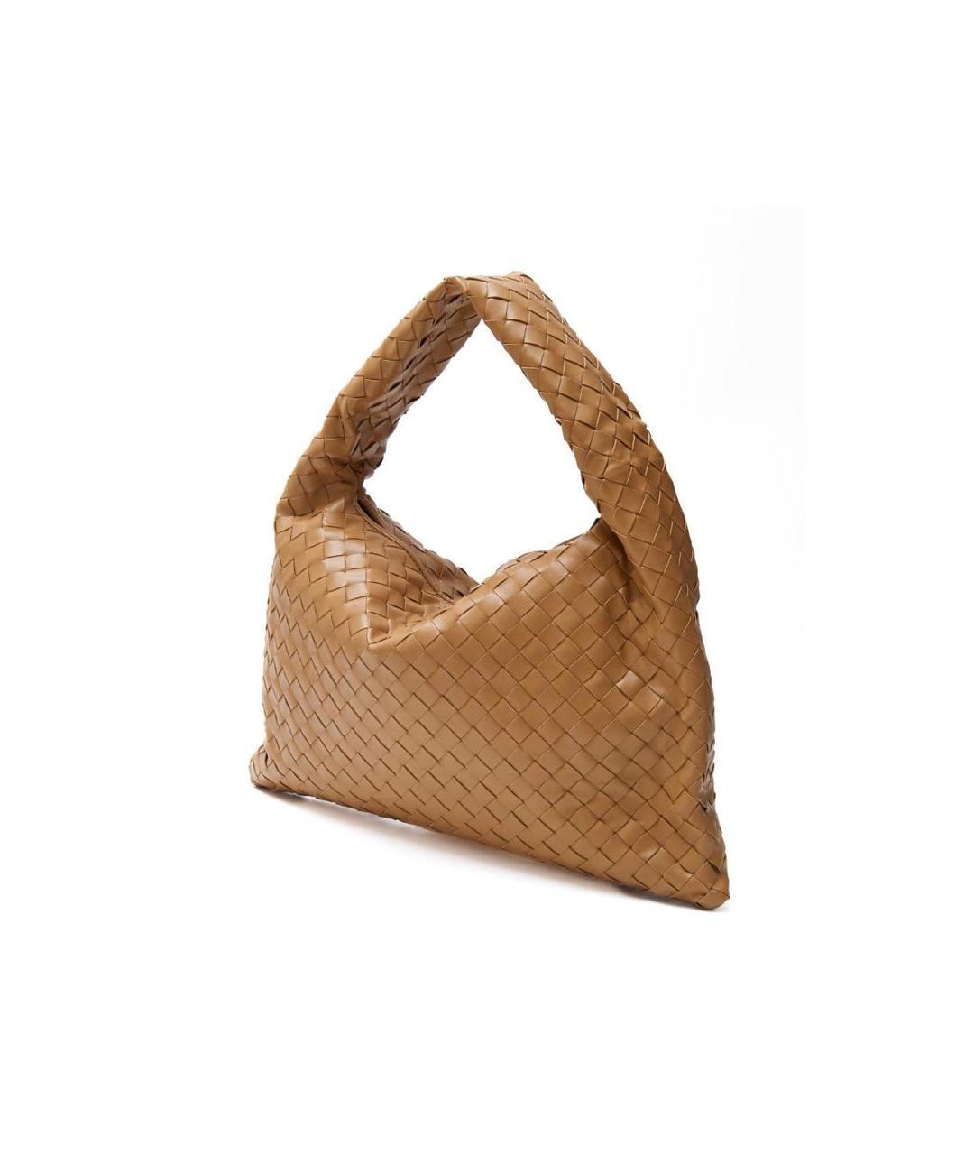 BOTTEGA VENETA Горчичная кожаная сумка с короткими ручками, фото 2