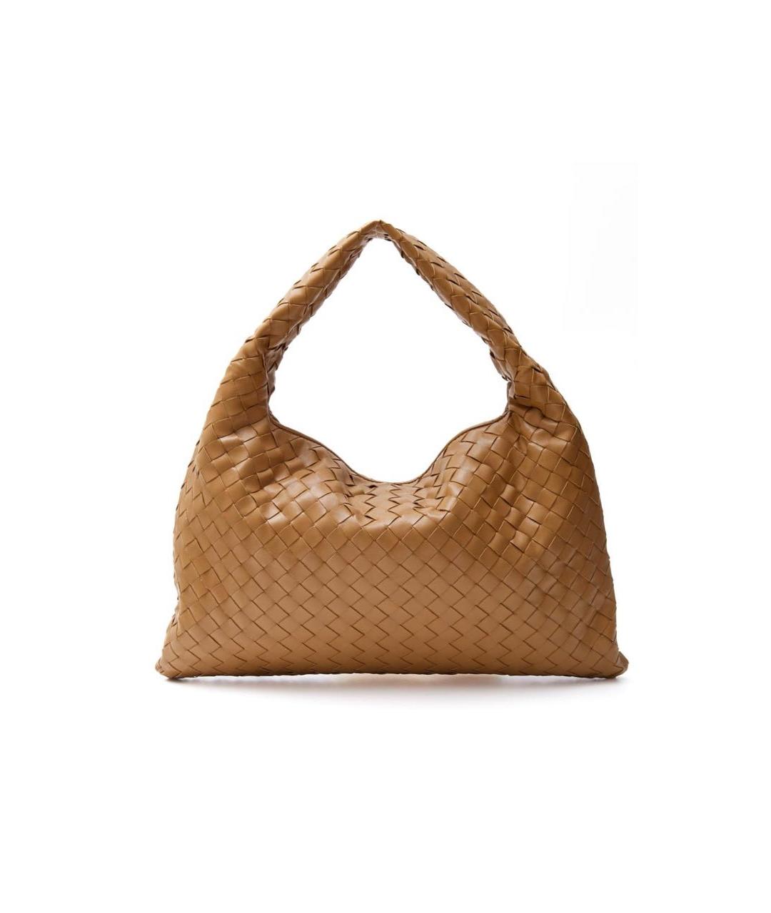 BOTTEGA VENETA Горчичная кожаная сумка с короткими ручками, фото 8