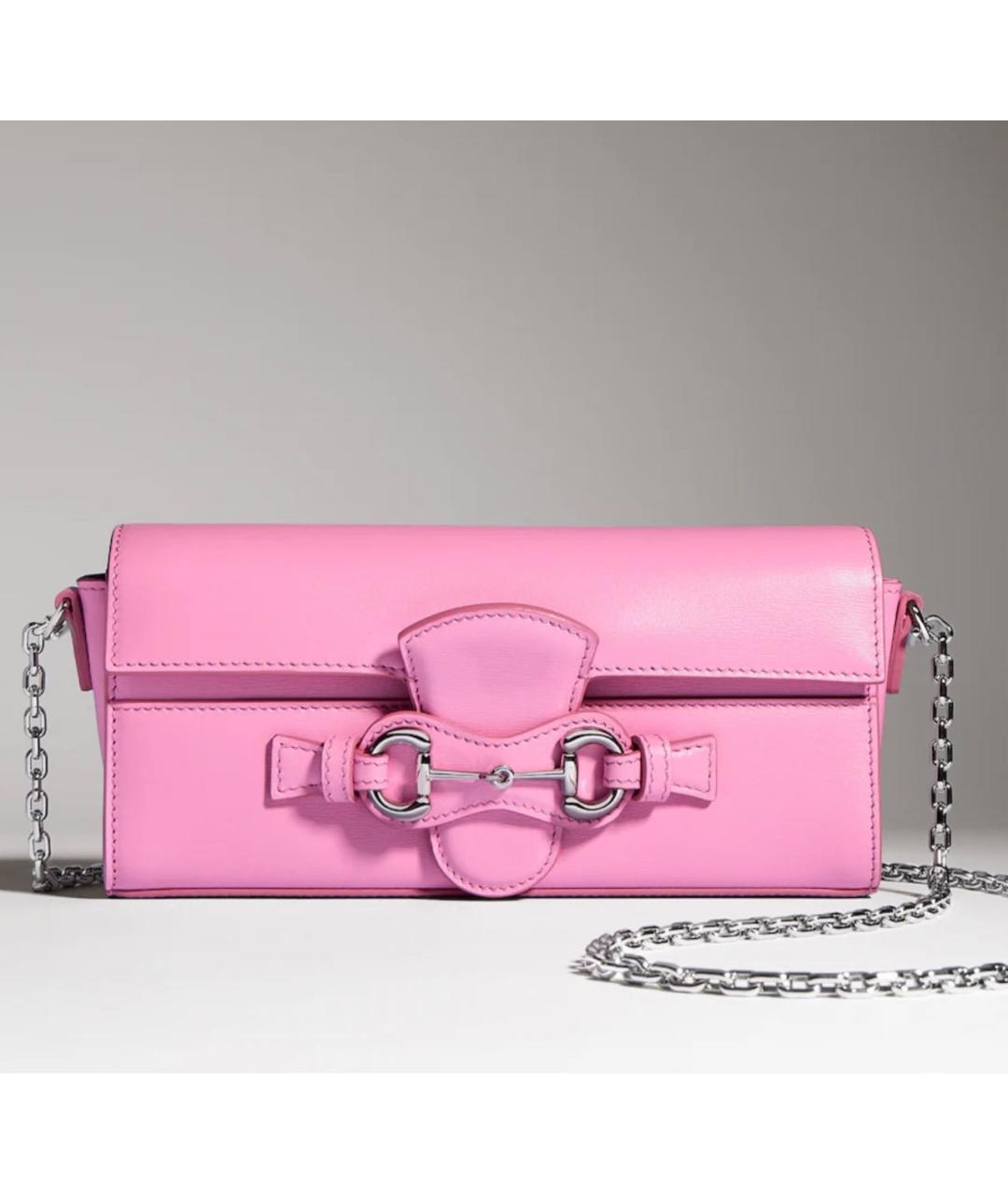GUCCI Розовая кожаная сумка через плечо, фото 3