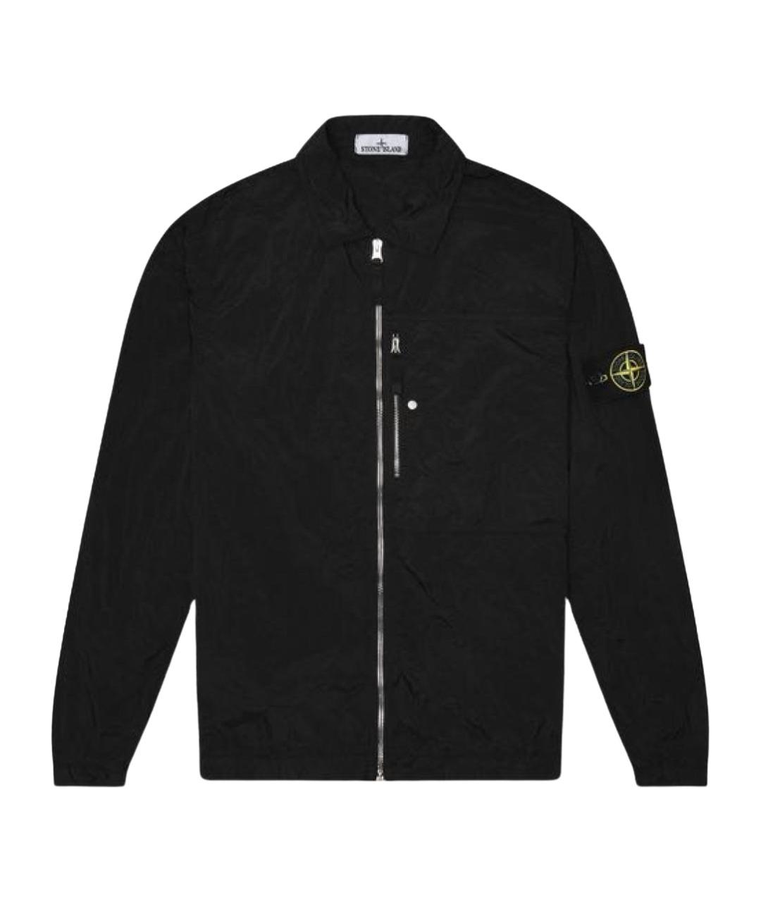 STONE ISLAND Черная нейлоновая куртка, фото 1