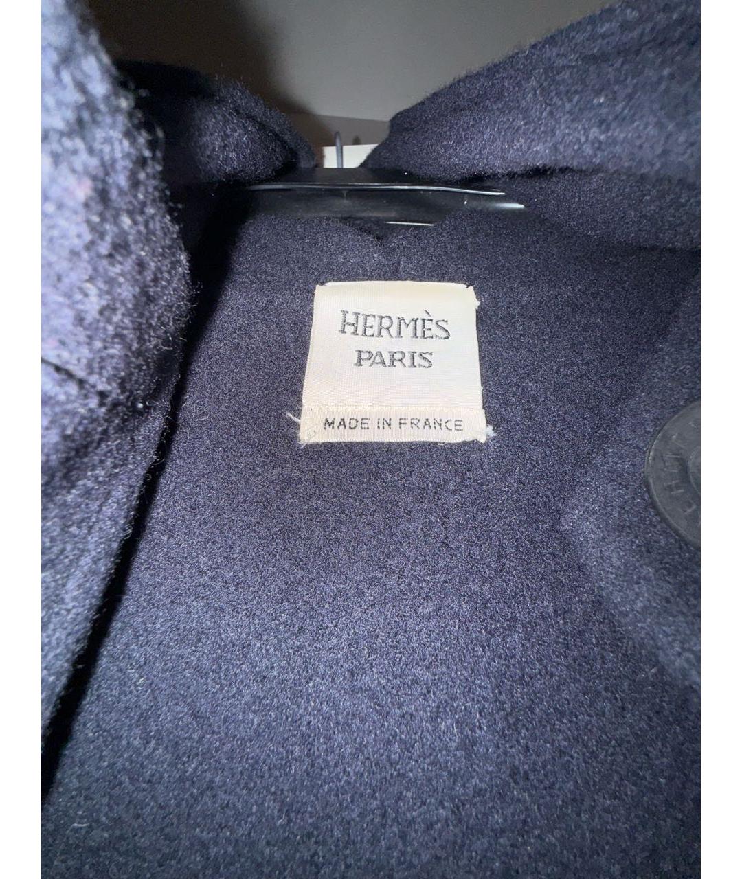 HERMES Синее кашемировое пальто, фото 3