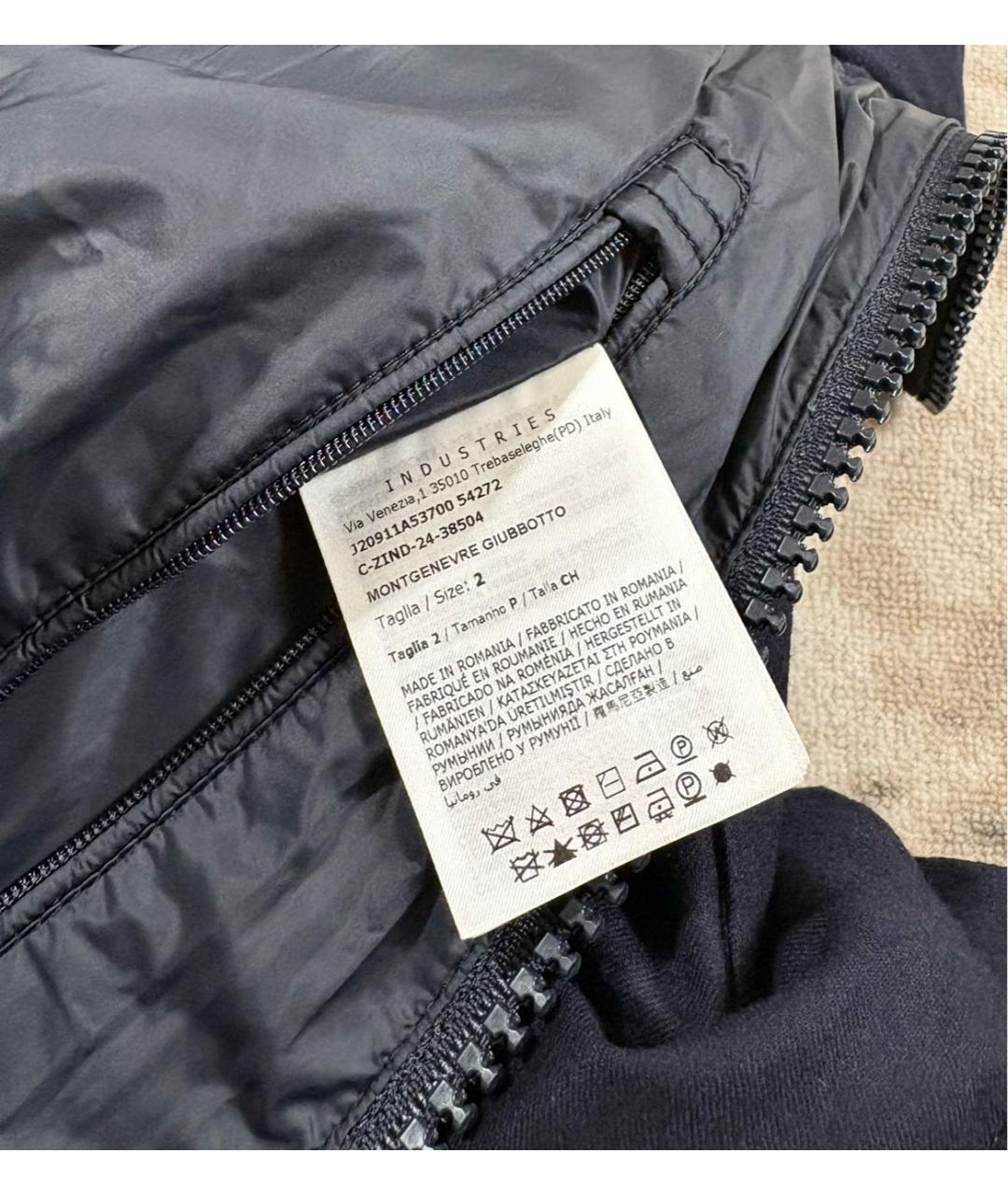 MONCLER Темно-синий шерстяной пуховик, фото 6