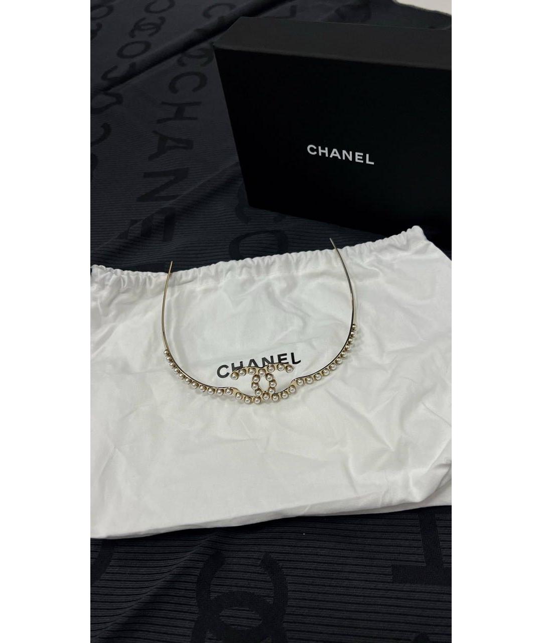 CHANEL Бежевая диадема, фото 2