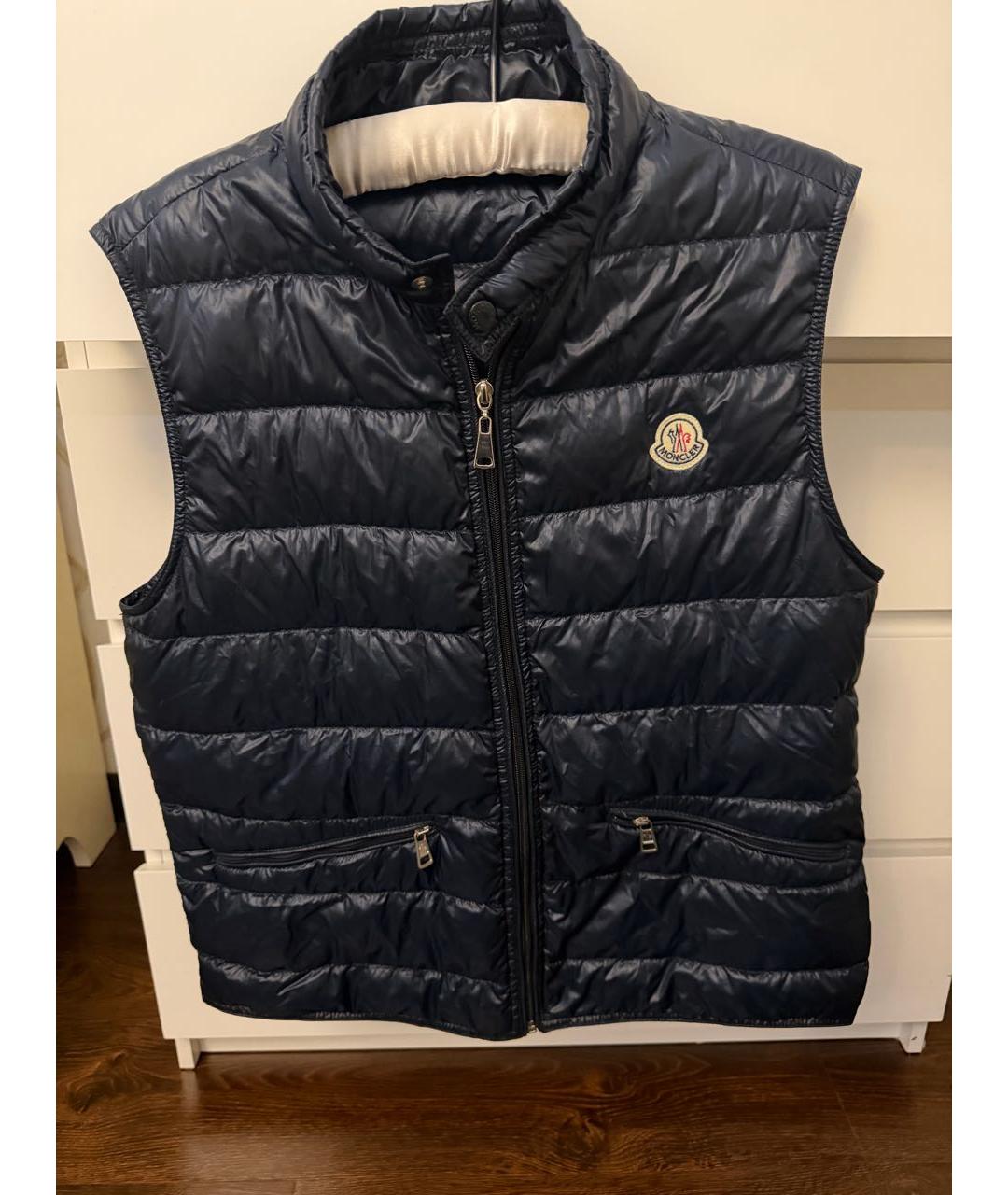 MONCLER Темно-синий жилет, фото 6