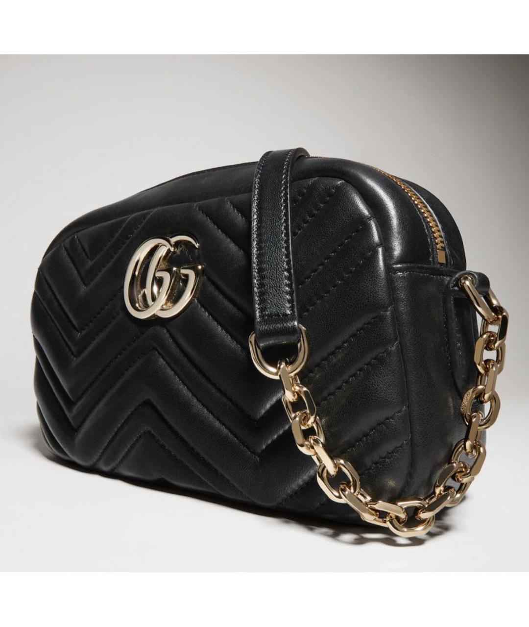 GUCCI Черная кожаная сумка через плечо, фото 3