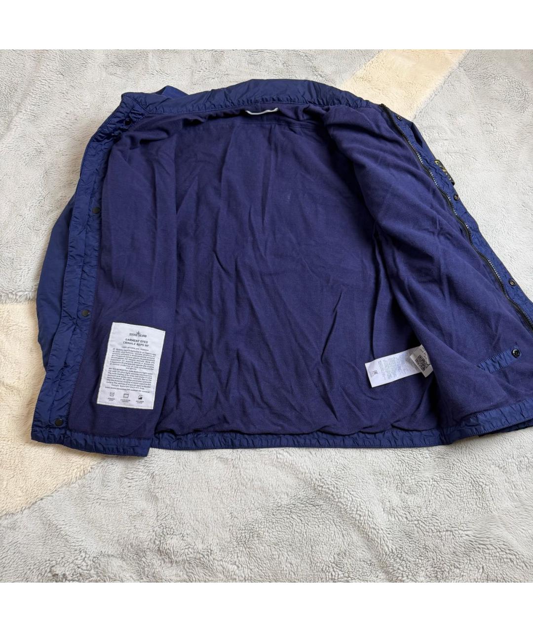 STONE ISLAND Синяя нейлоновая куртка, фото 6