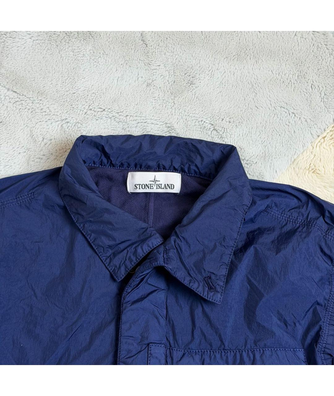 STONE ISLAND Синяя нейлоновая куртка, фото 3