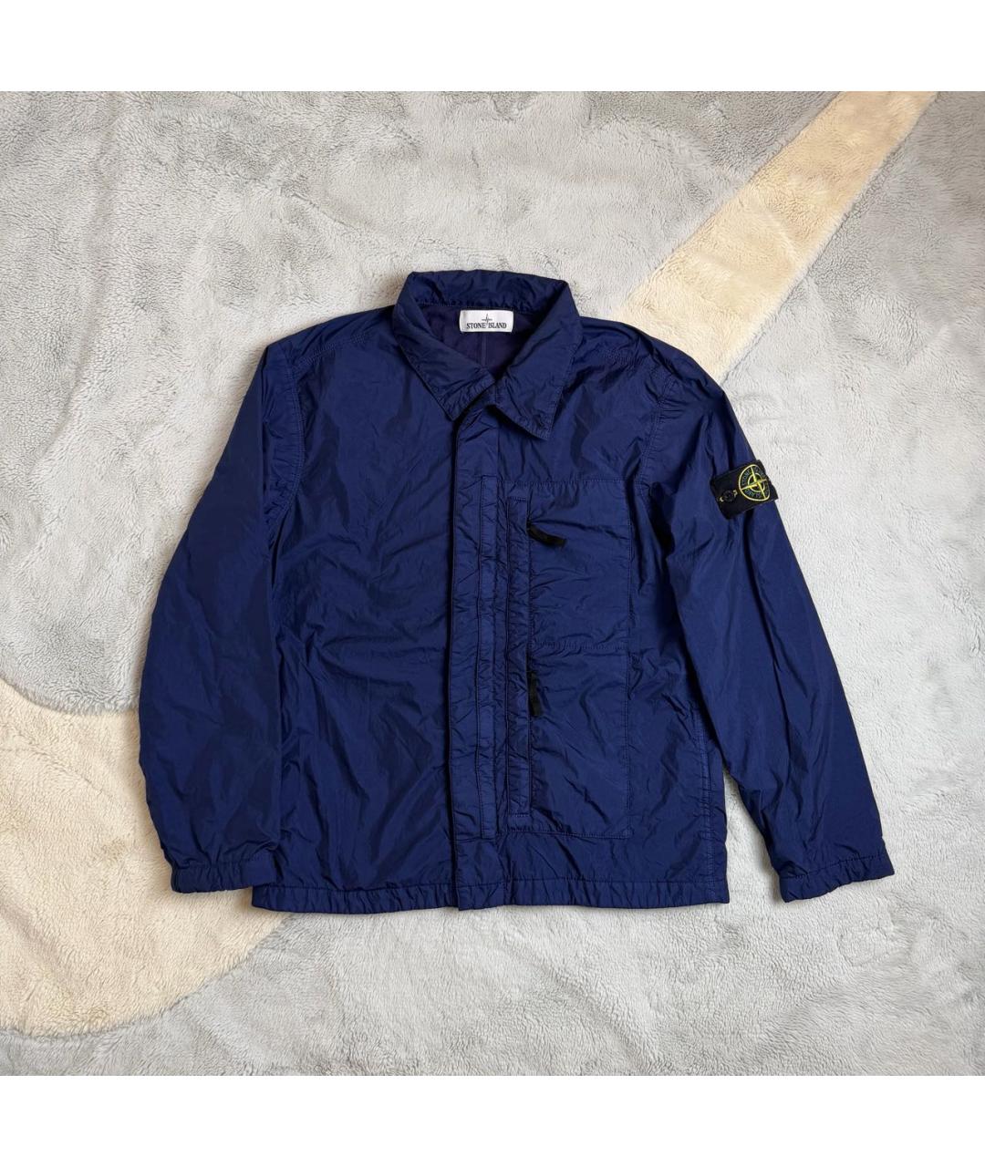 STONE ISLAND Синяя нейлоновая куртка, фото 9
