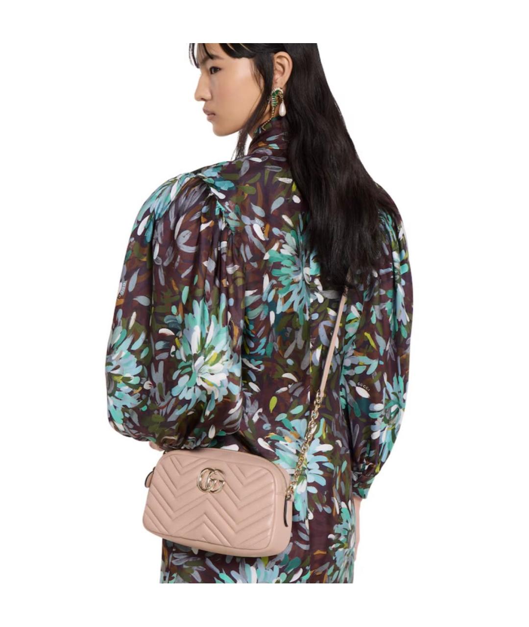 GUCCI Розовая кожаная сумка через плечо, фото 3