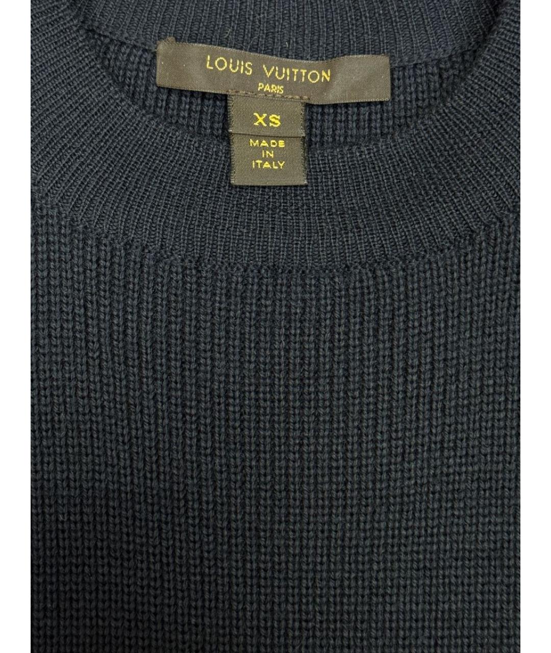LOUIS VUITTON Черное шерстяное повседневное платье, фото 3