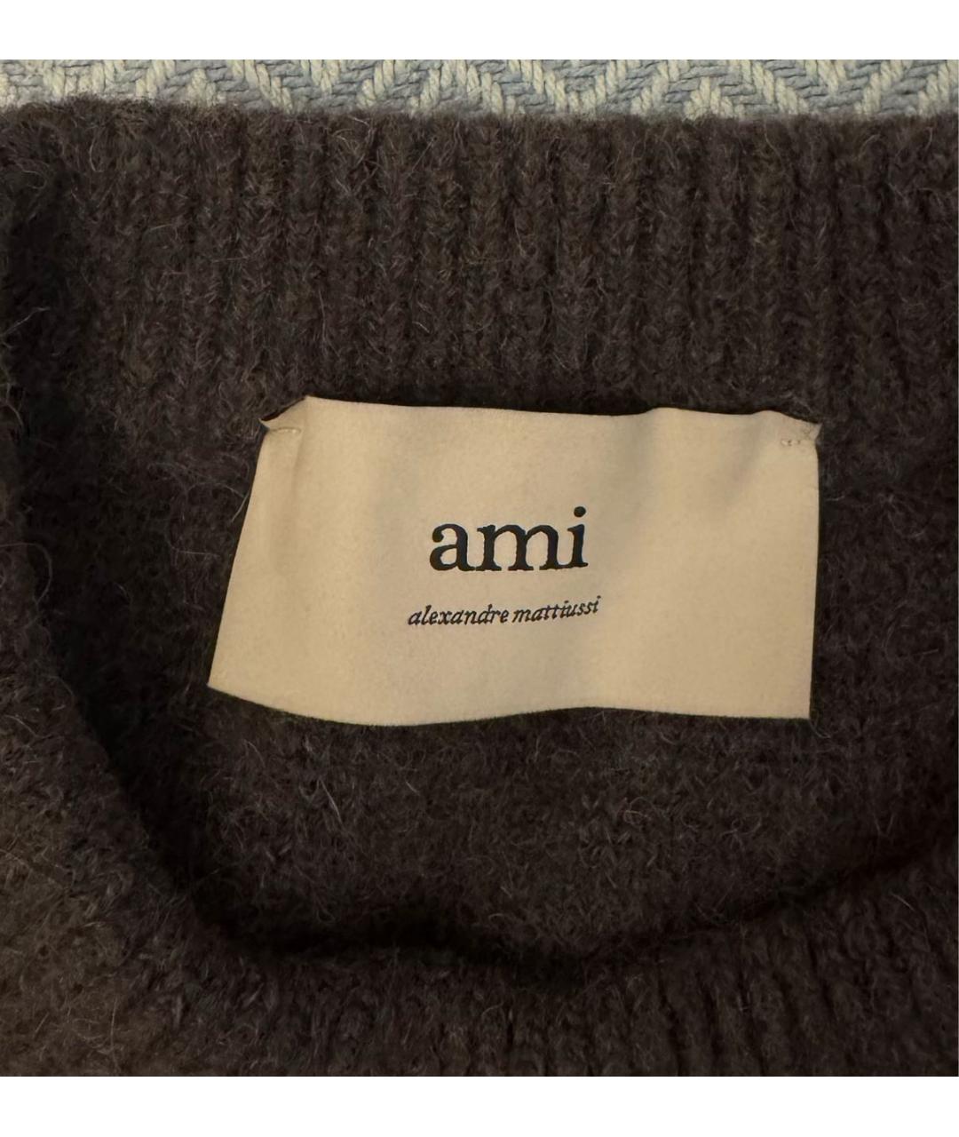 Ami Paris Антрацитовый шерстяной джемпер / свитер, фото 7
