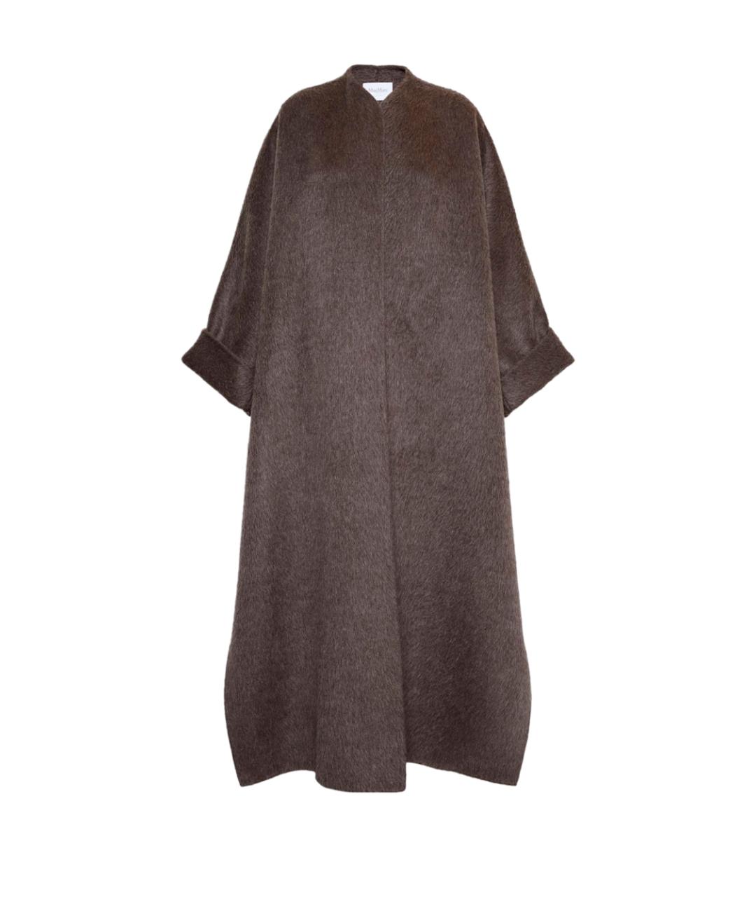 MAX MARA Коричневое шерстяное пальто, фото 1