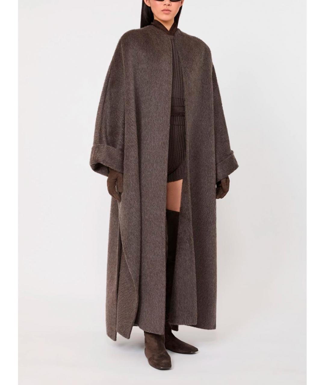 MAX MARA Коричневое шерстяное пальто, фото 2