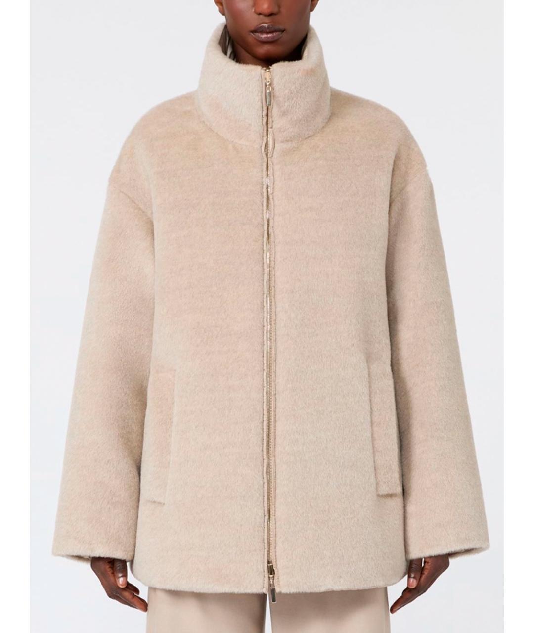MAX MARA Бежевая шерстяная куртка, фото 3