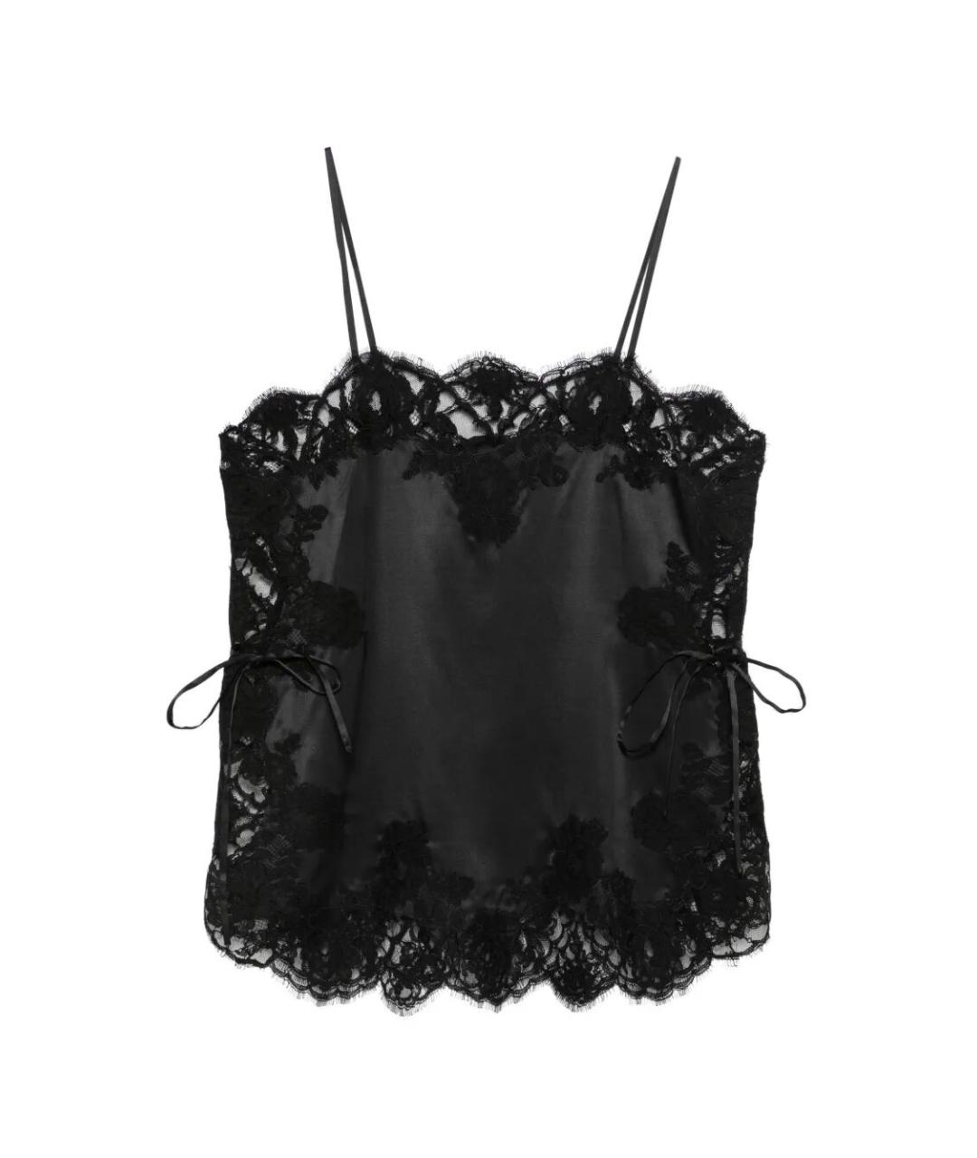 DOLCE&GABBANA Черная шелковая майка, фото 1