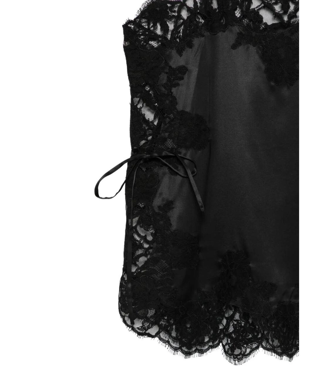 DOLCE&GABBANA Черная шелковая майка, фото 3