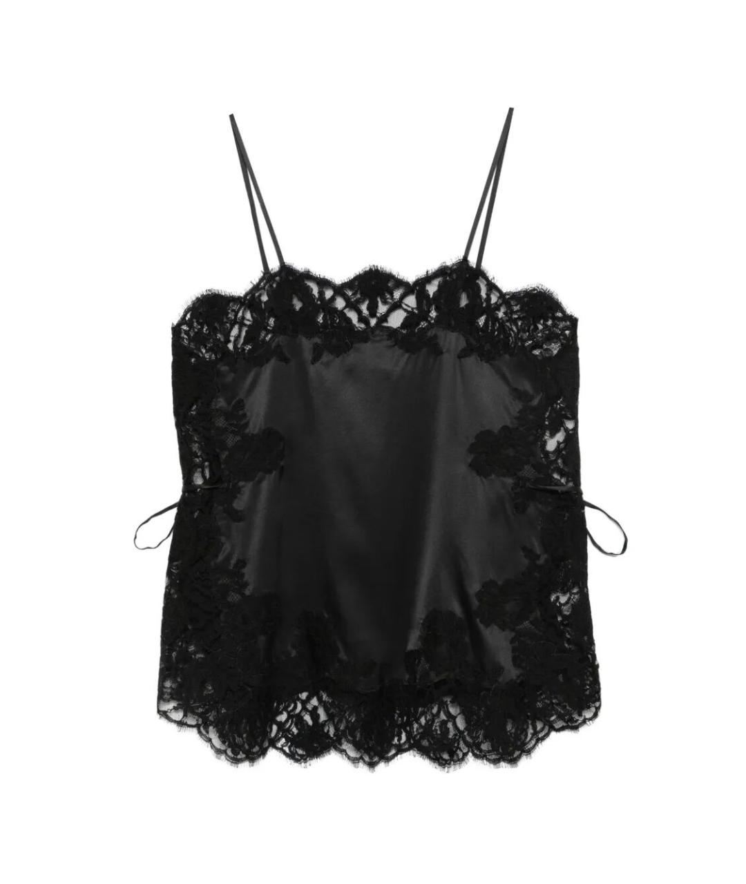 DOLCE&GABBANA Черная шелковая майка, фото 2