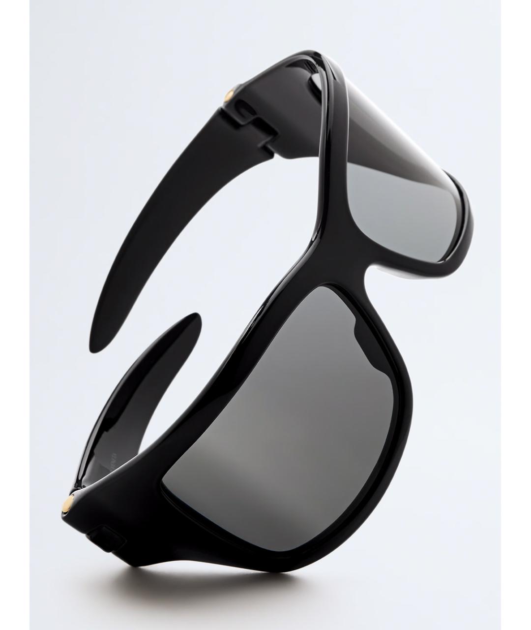 BOTTEGA VENETA Черные пластиковые солнцезащитные очки, фото 2