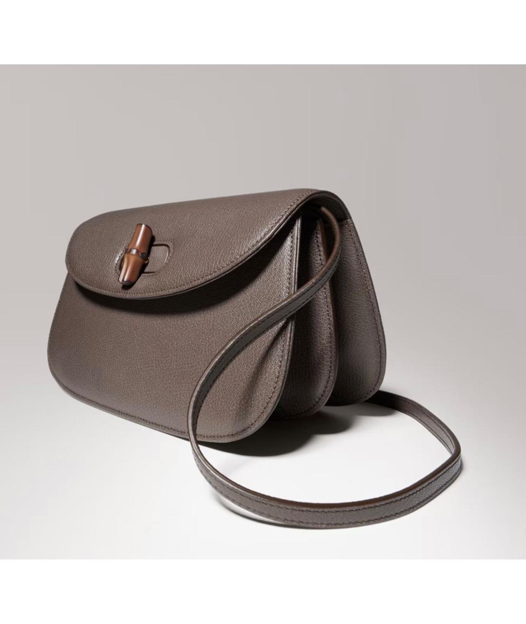 GUCCI Коричневая кожаная сумка через плечо, фото 2