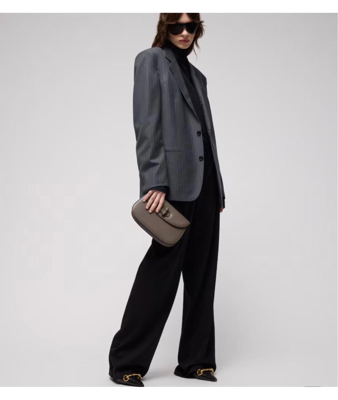 GUCCI Коричневая кожаная сумка через плечо, фото 4