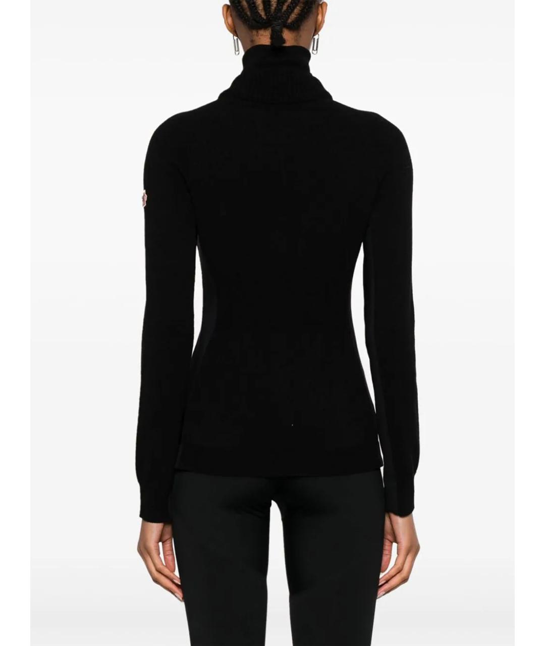 MONCLER Черная шерстяная водолазка, фото 4