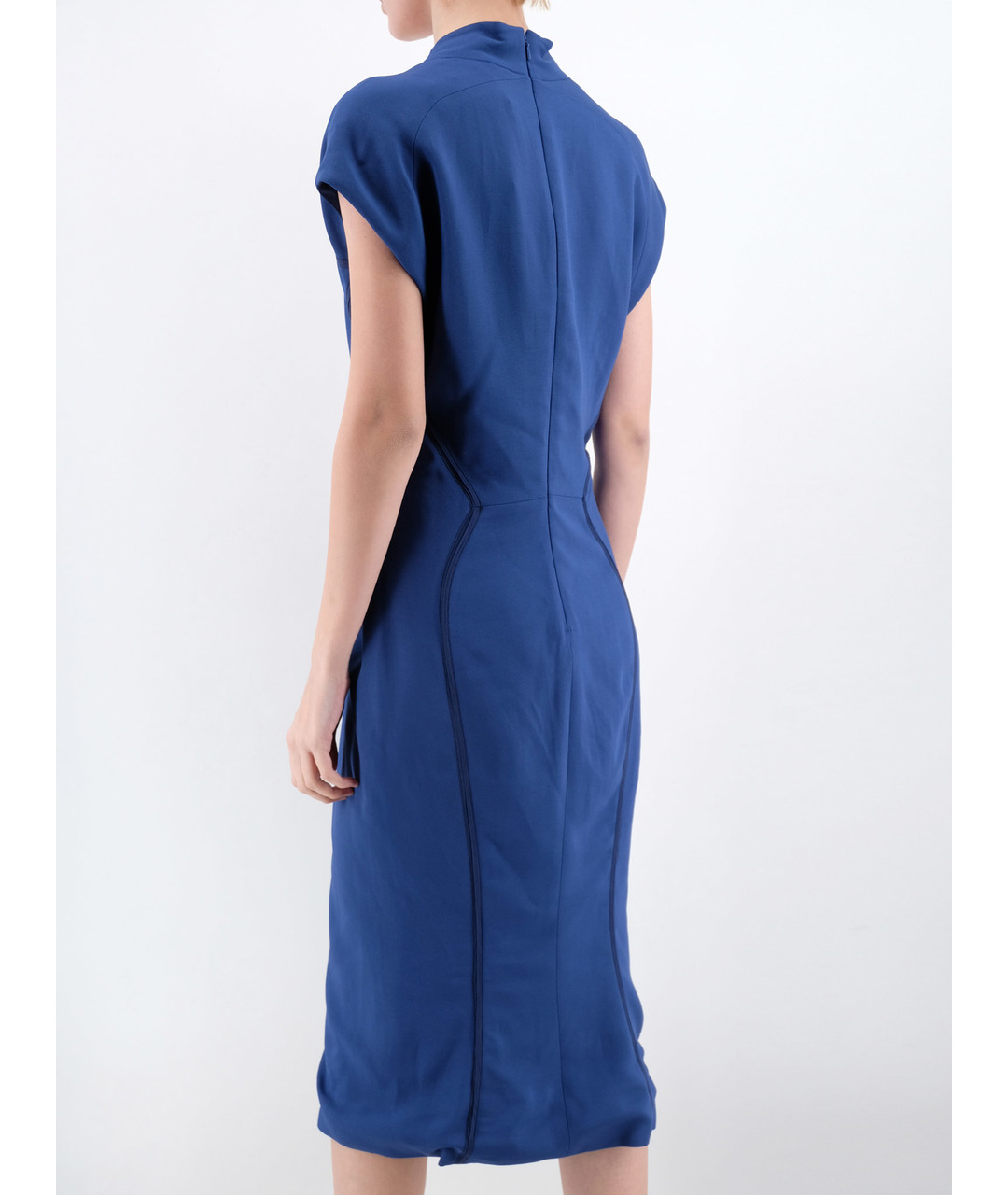 ZAC POSEN Синее вискозное повседневное платье, фото 3