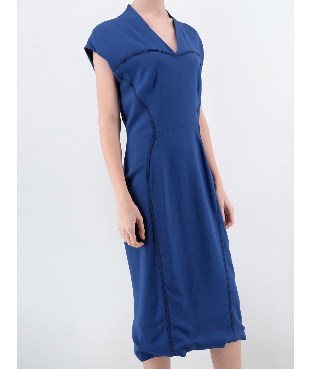 ZAC POSEN Синее вискозное повседневное платье, фото 2