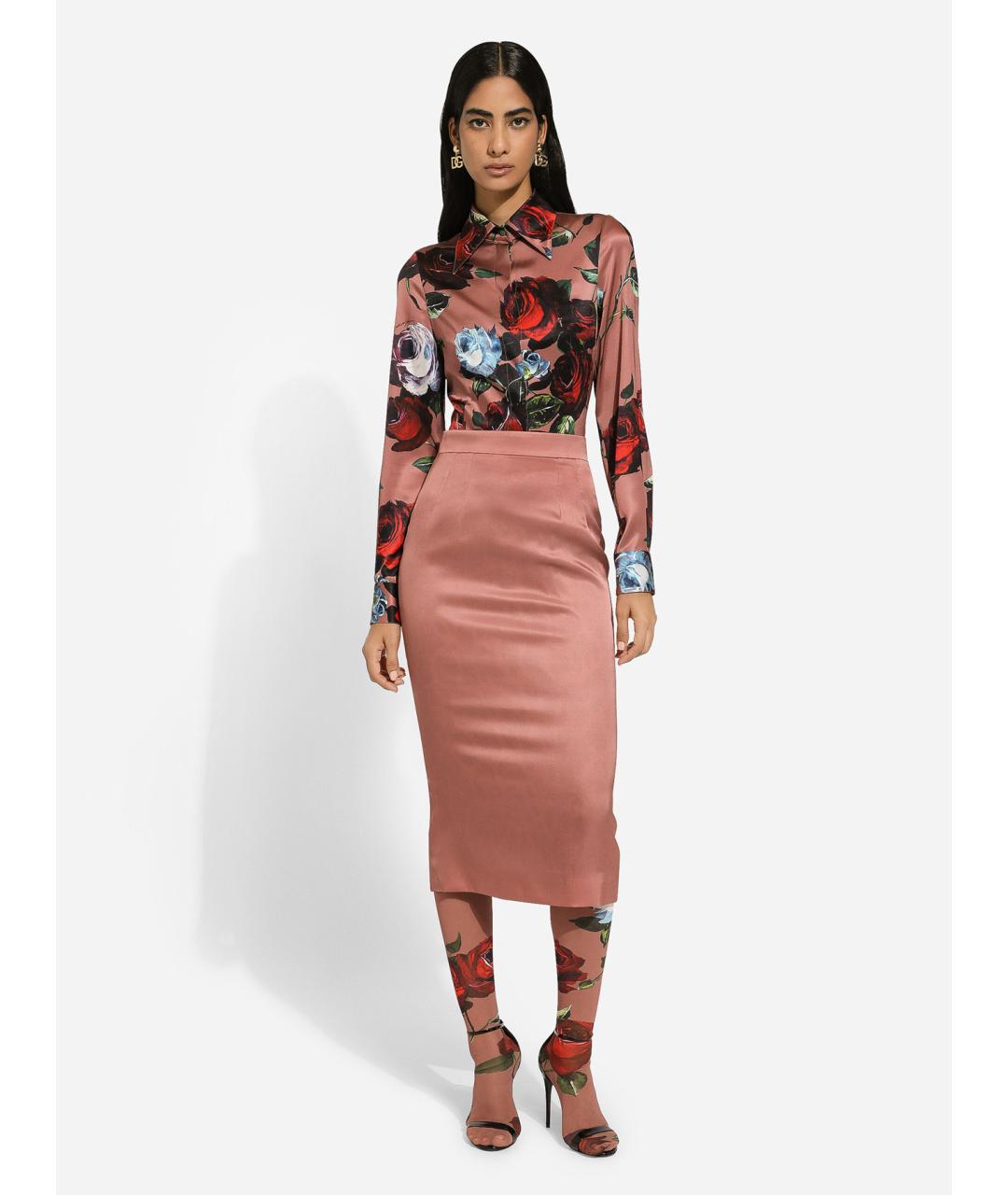 DOLCE&GABBANA Мульти шелковая рубашка, фото 2